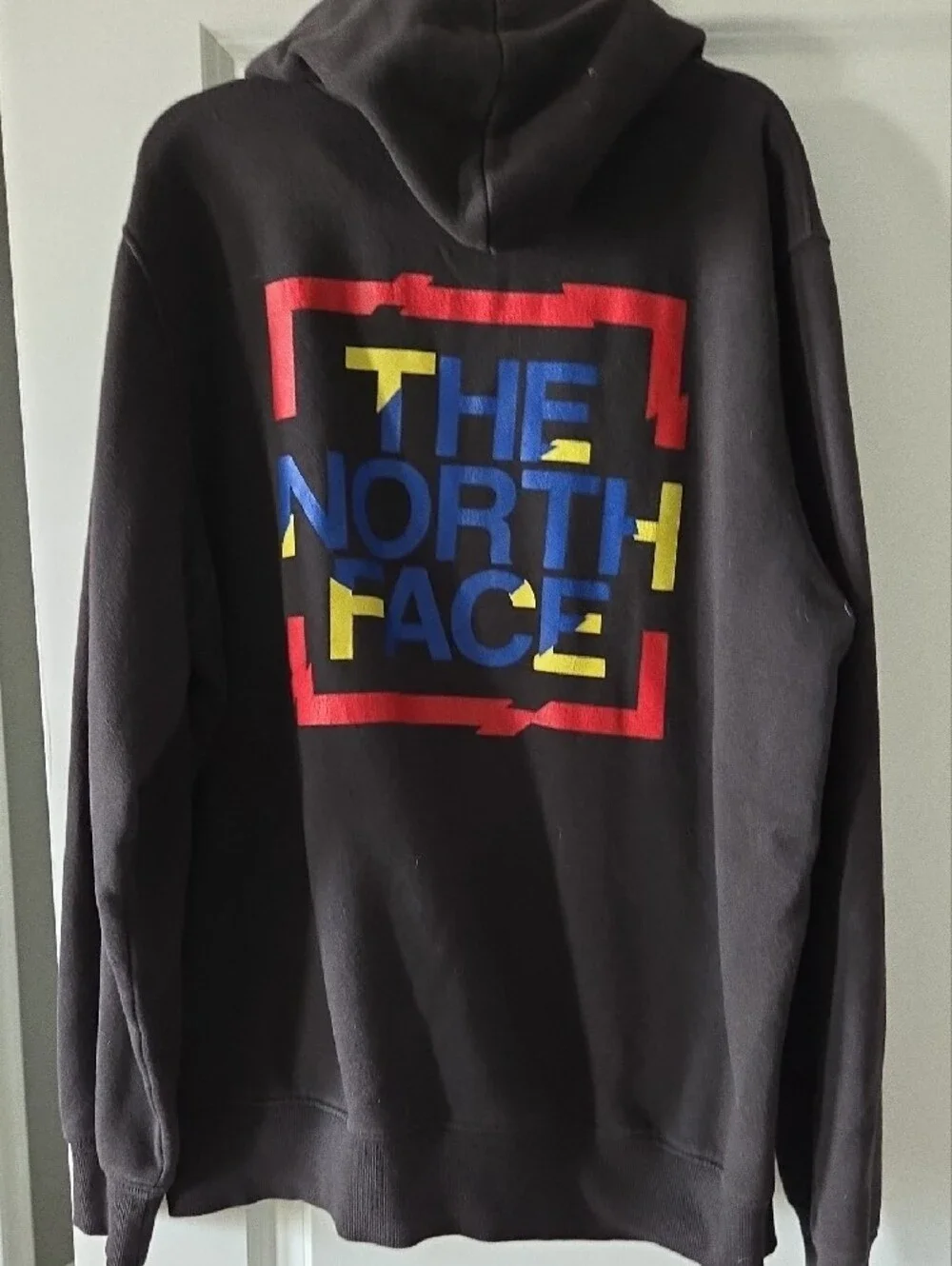 The North Face Black Pullover Hoodie with Red Logo
